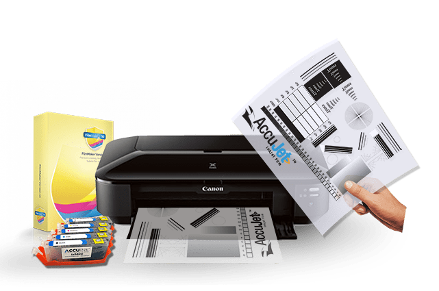 A printer display with toner, paper, and a guide