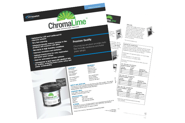 chromalime premium screen printing emulsion