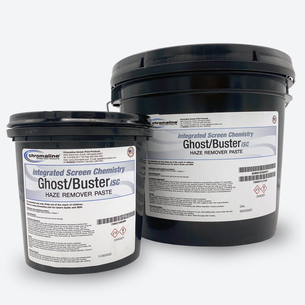 chromaline integrated screen chemistry ghost buster haze remover screen printing