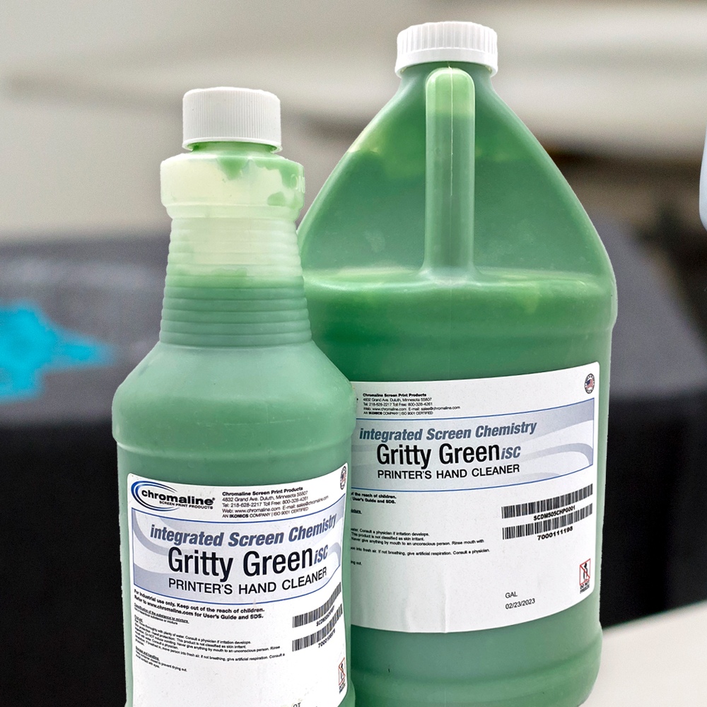 chromaline integrated screen chemistry gritty green hand cleaner for screen printers