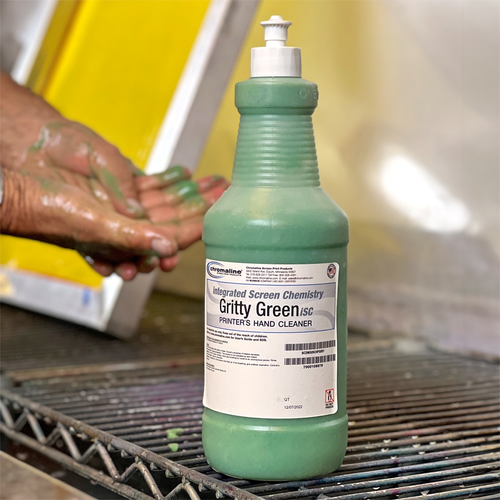 chromaline integrated screen chemistry auto gritty green hand cleaner for screen printing