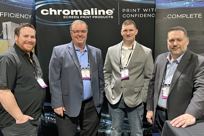 chromaline sales staff screen print with confidence